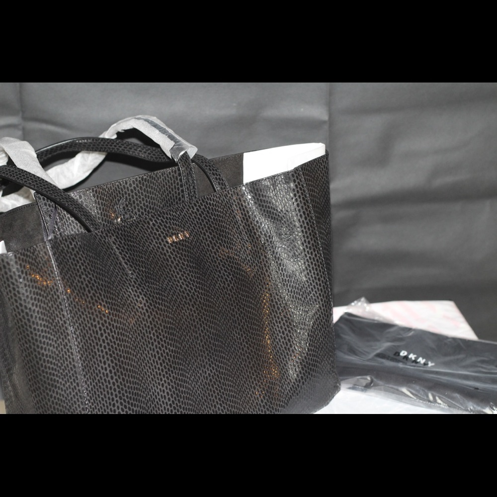 DKNY SNAKE EMBOSSED TOTE